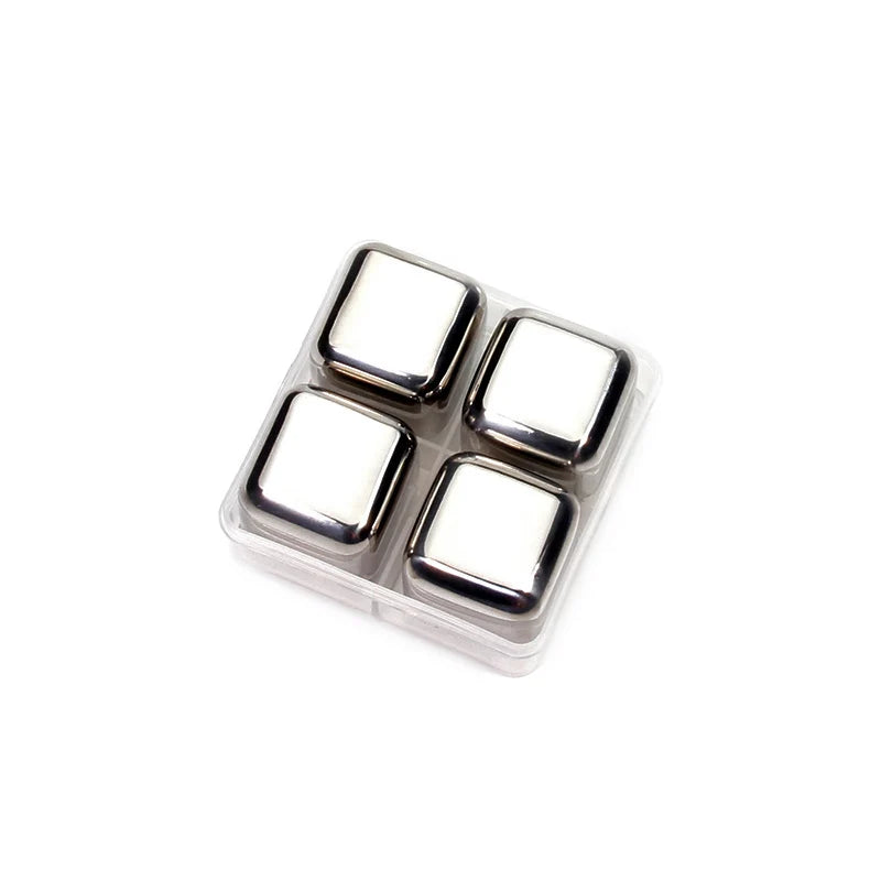 Stainless Steel Ice Cubes, Reusable Chilling Stones for Whiskey Wine, Keep Your Drink Cold Longer, SGS Test Pass